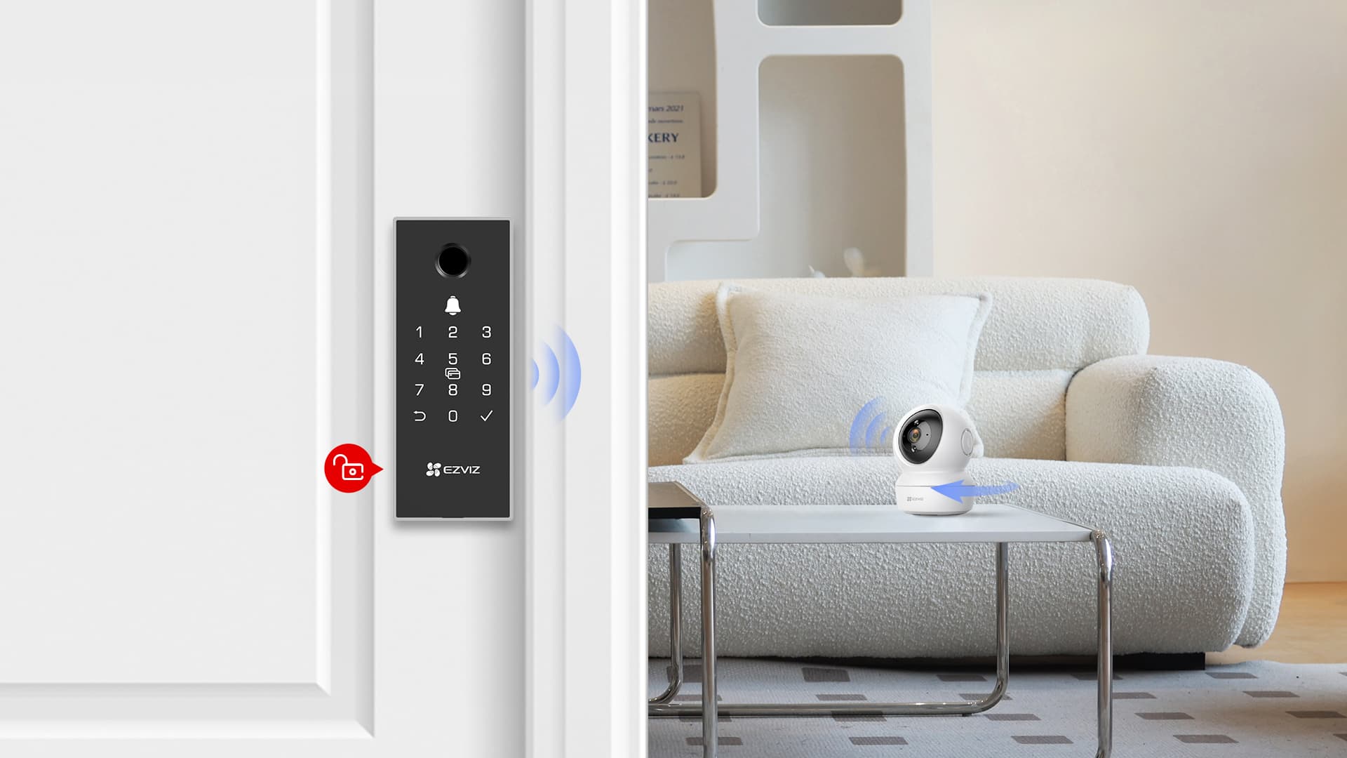 DL03 Pro integrada con cámaras EZVIZ en la app